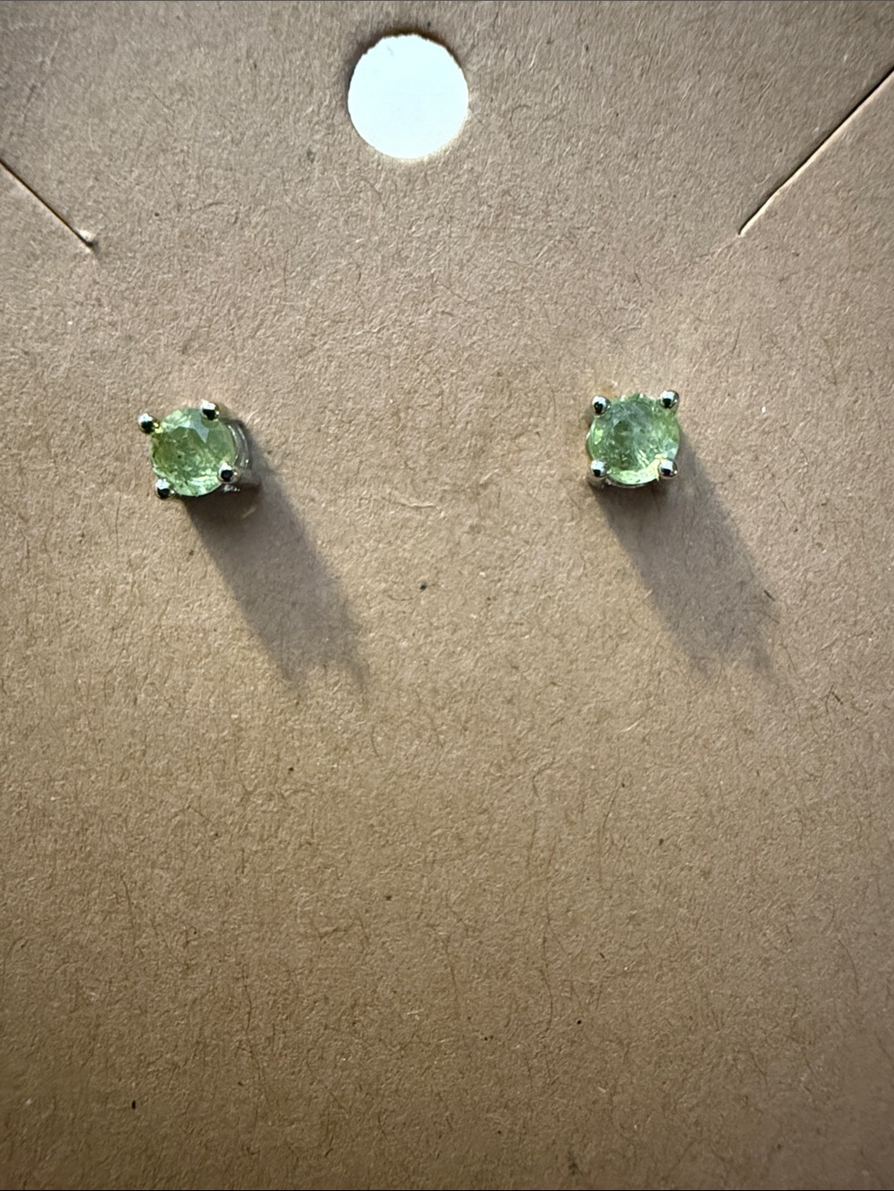 Sterling Silver Peridot Stud Earrings